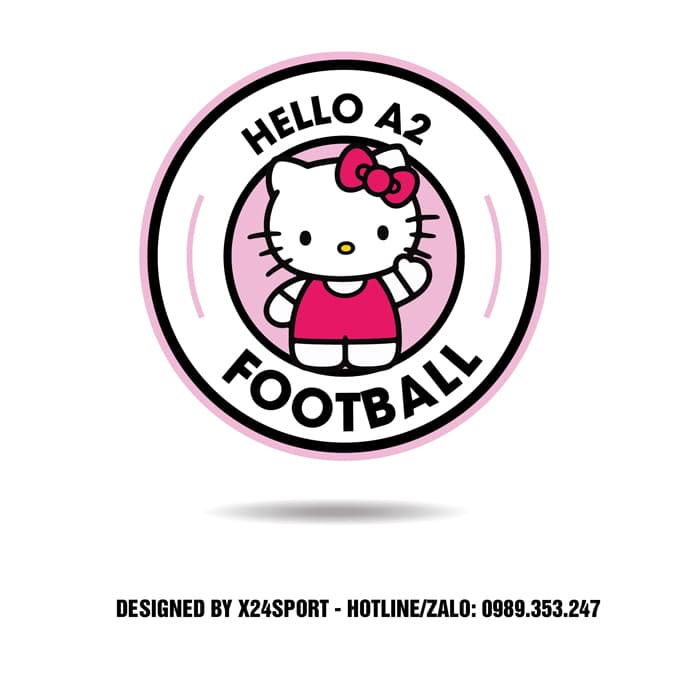 Logo Hello Kitty Màu Hồng Trắng