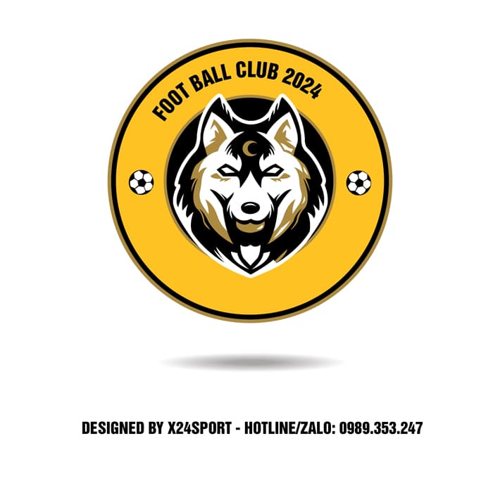 Logo Bóng Đá Hình Sói Độc Đáo