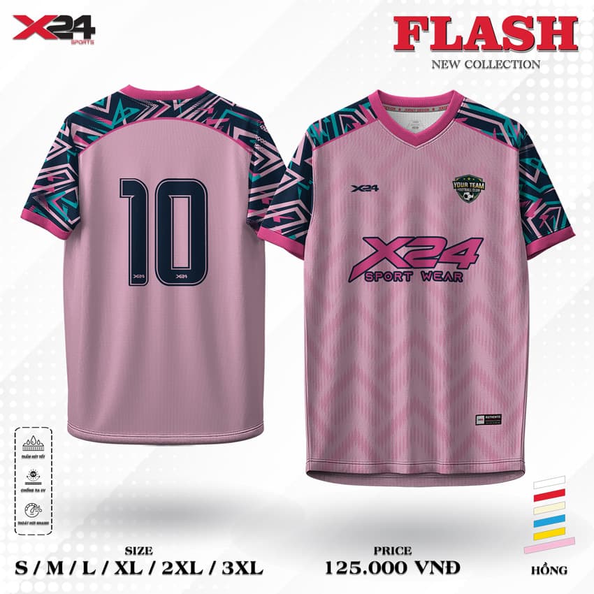 Áo Thể Thao X24 Sports FLASH Collection – Hồng Pastel